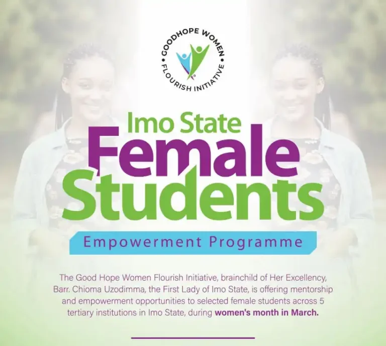 Apply: GHWFI 2026 Imo State female students empowerment programme