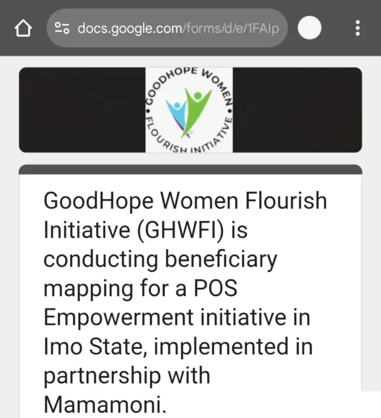 Imo POS Empowerment Programme 2026 for Women by GHWFI and Mamamoni
