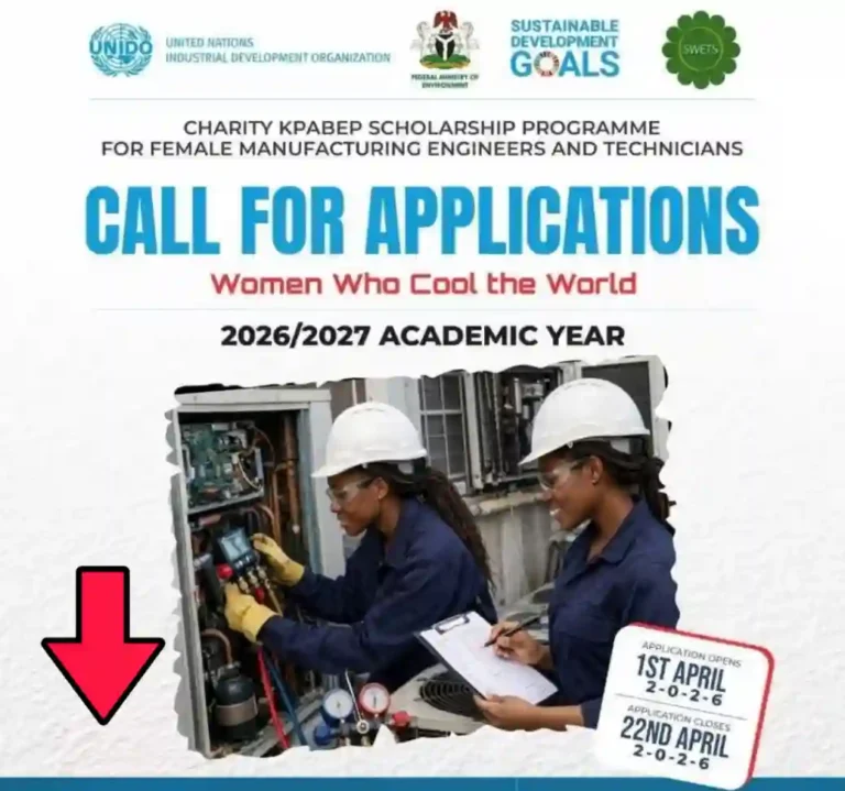Charity Kpabep Scholarship 2026 for Female Engineers Opens April 1
