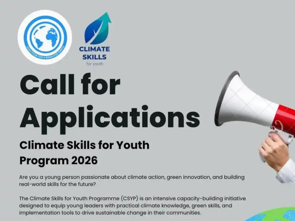 Climate Skills for Youth Program 2026 Application Now Open