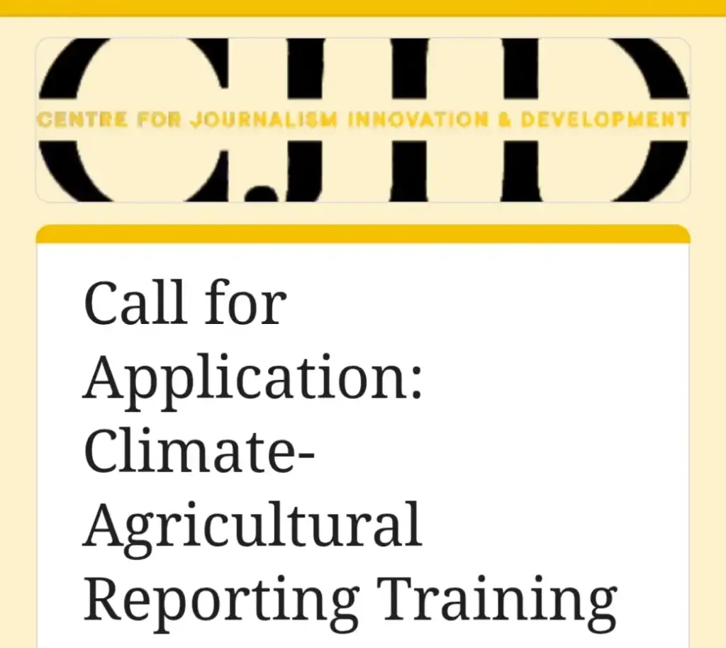 CJID opens Climate–Agriculture Reporting Training for Nigerian Journalists