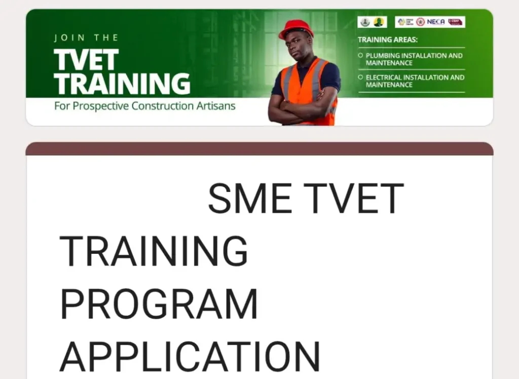 Apply for Enugu SME TVET Training Program