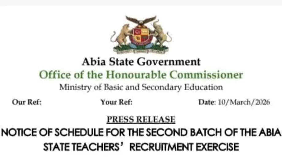 Abia Announces CBT Schedule for Second Batch Teachers’ Recruitment