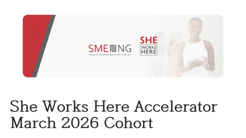 Apply for SME.NG She Works Here Hybrid Accelerator March 2026 cohort