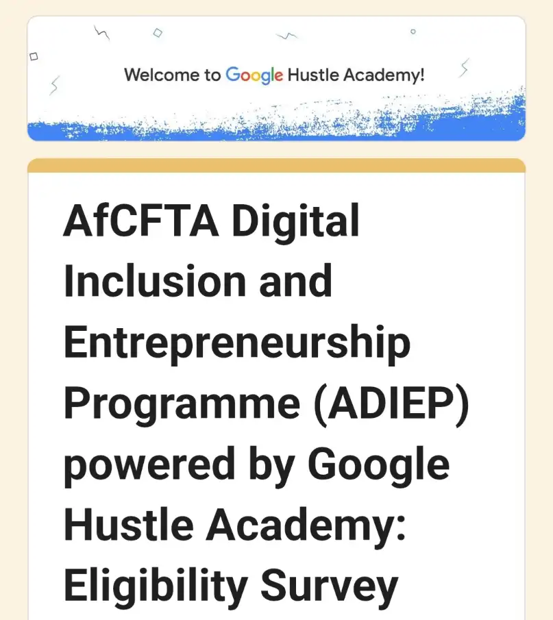 Apply for AfCFTA Digital Inclusion & Entrepreneurship Programme (ADIEP)