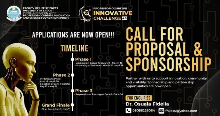 Professor Ogundipe Innovative Challenge (POIC) 4.0 Open at UNILAG