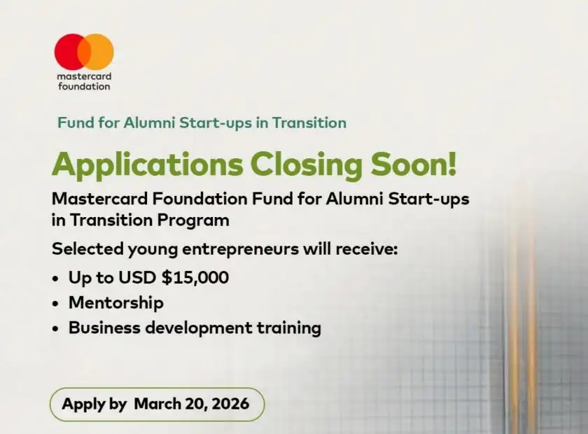 Mastercard Foundation Opens FAST Programme, Offers Up to $15,000
