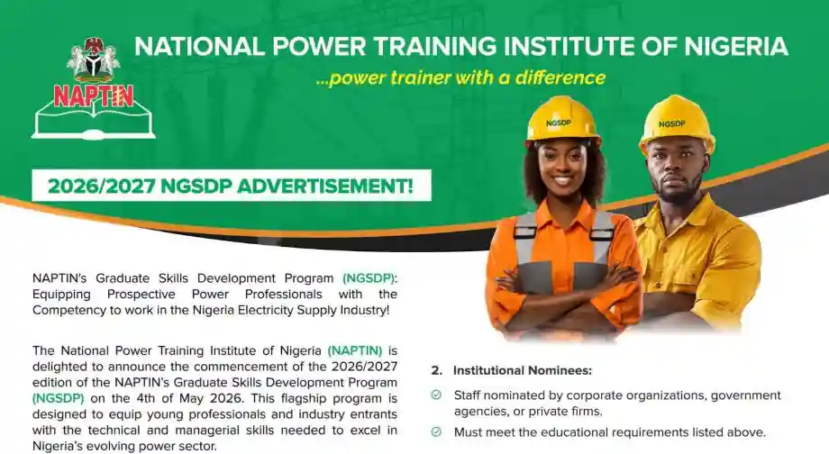 NAPTIN NGSDP 2026/2027 Application, Requirements, Fee and Deadline