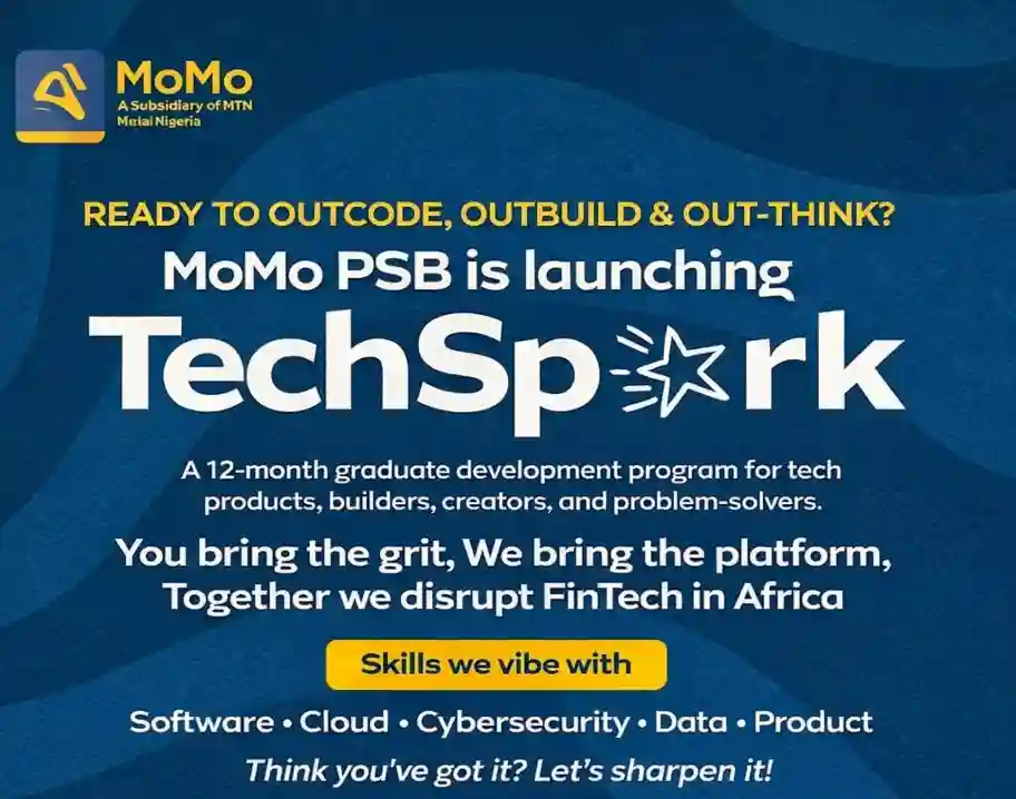 MTN MoMo opens TechSpark graduate programme for Nigerians