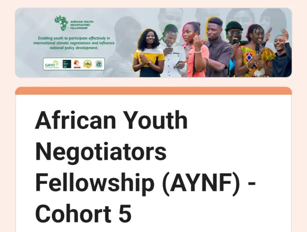 African Youth Negotiators Fellowship Opens Applications for Cohort 5