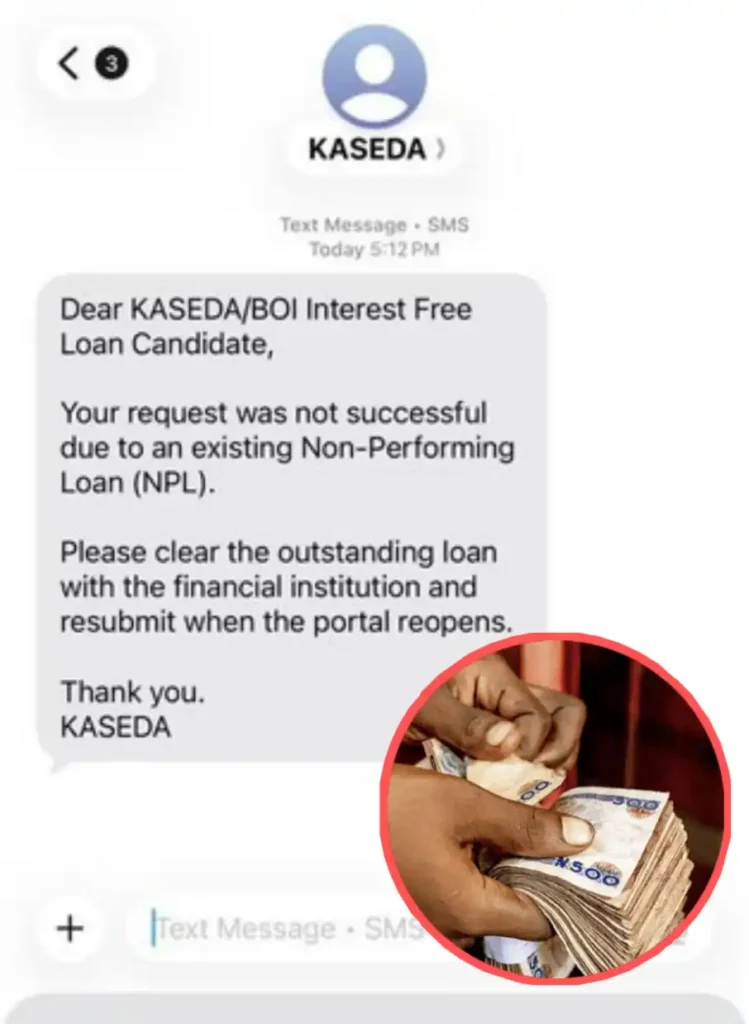 KASEDA Loan Applicants Disqualified Over Existing Debts