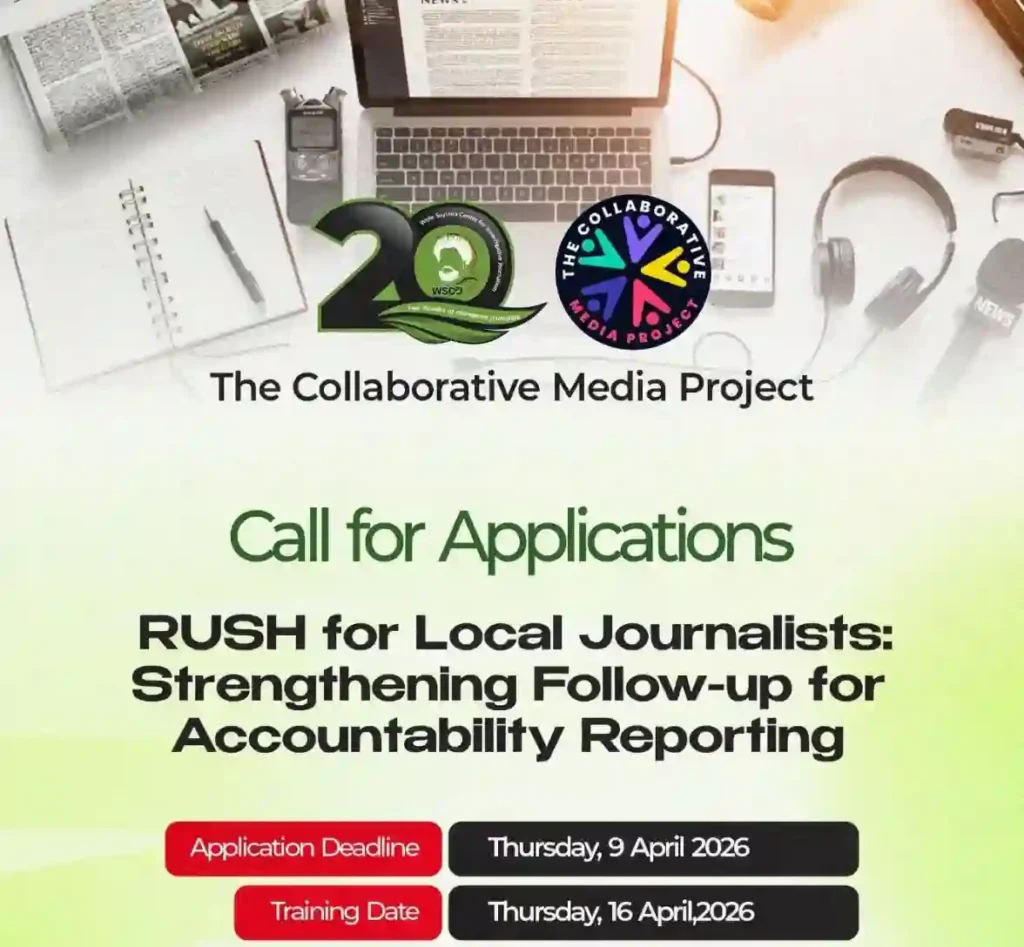 WSCIJ CMEDIA Local Journalism Training 2026 (Virtual) for Nigerian Journalists