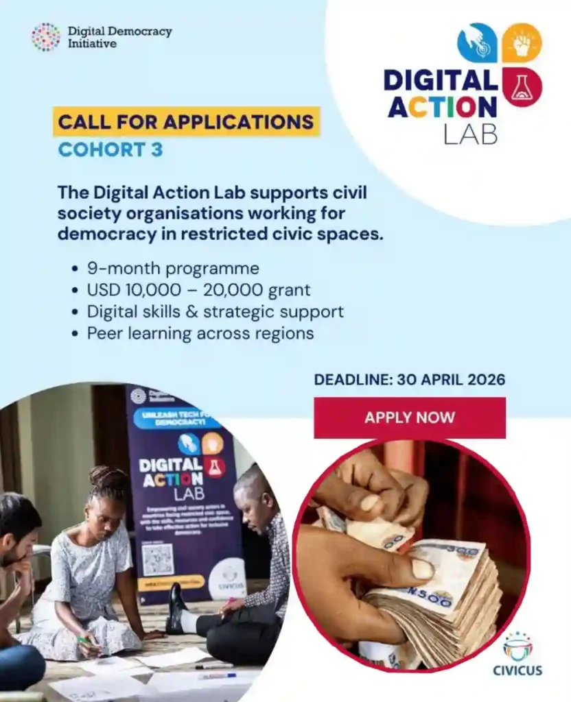 Digital Action Lab Cohort 3 Application for Civil Society Organisations (Up to $20,000 Grant)