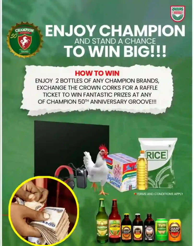 Champion Breweries 50th Anniversary Promo: Win PRIZES Doing this…