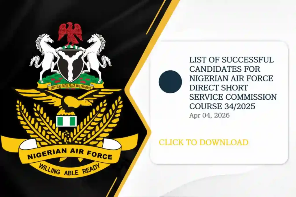 Check: NAF DSSC 34/2025 Shortlisted Candidates List