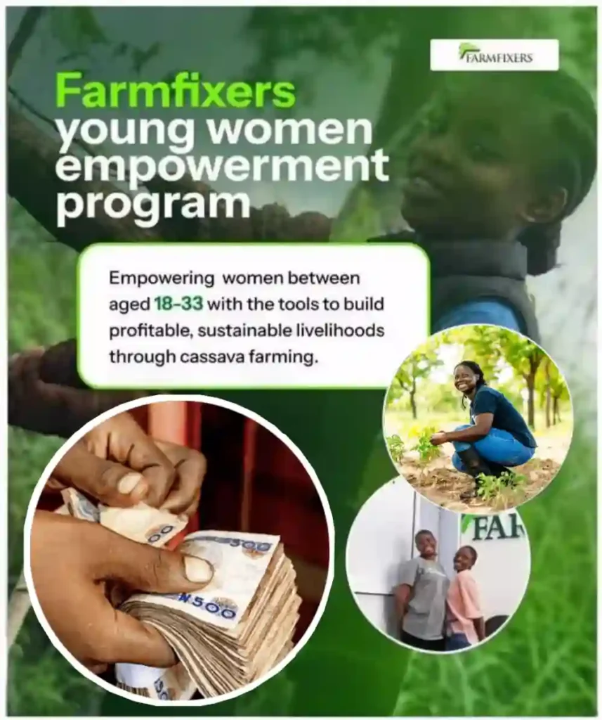 FarmFixers Young Women Empowerment Programme 2026 (One Acre Cassava Farming Support)