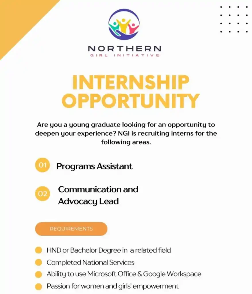 Call for Applications: Northern Girl Initiative (NGI) Internship Opportunity 2026