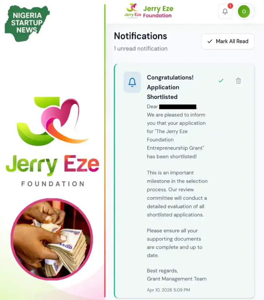 Jerry Eze Foundation Shortlisted Candidates for $525,000 Entrepreneurship Grant