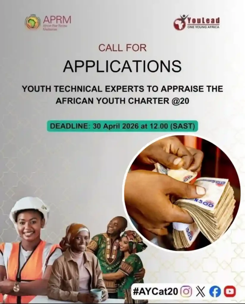 APRM Youth Technical Experts 2026 Call for Applications for Africans ($1,000 Stipend)