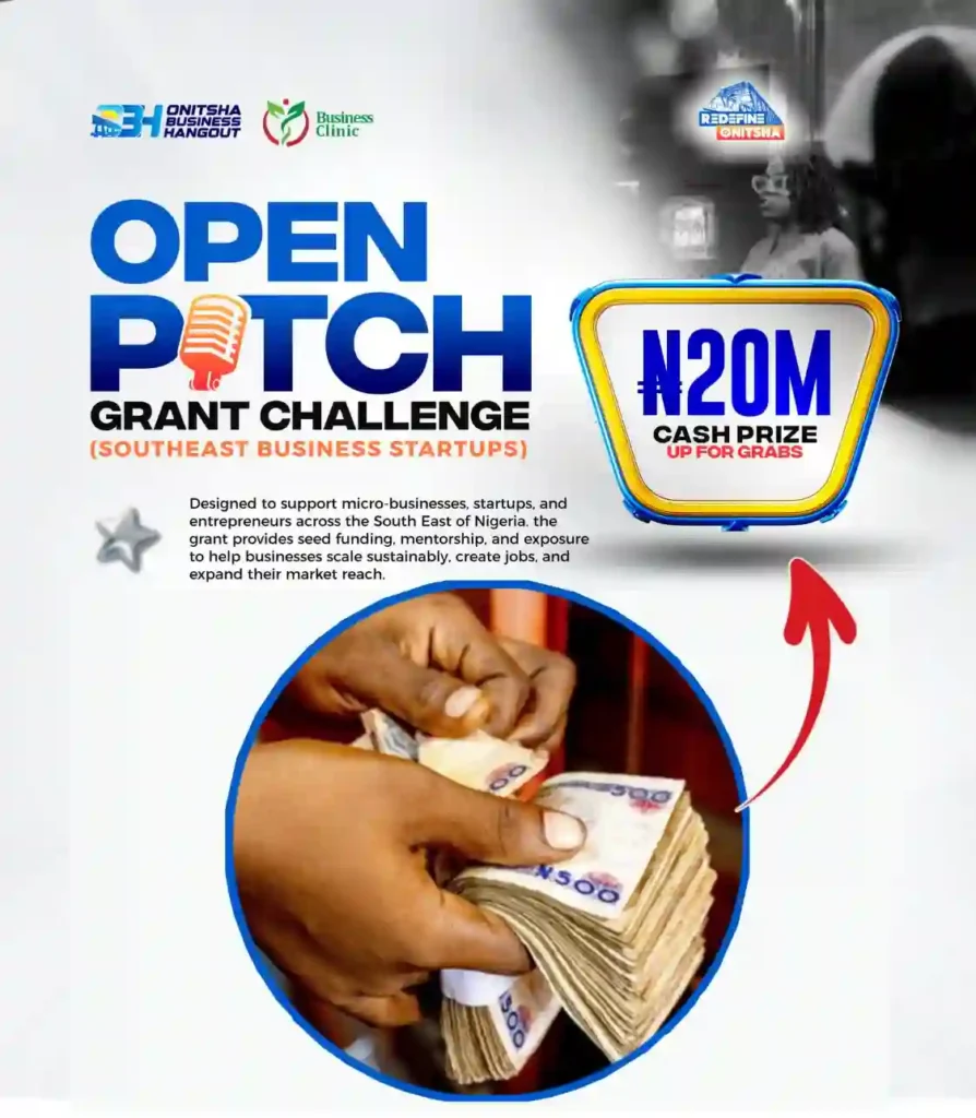 Onitsha Business Hangout Pitch Grant Challenge for South-East Entrepreneurs (N20 Million)
