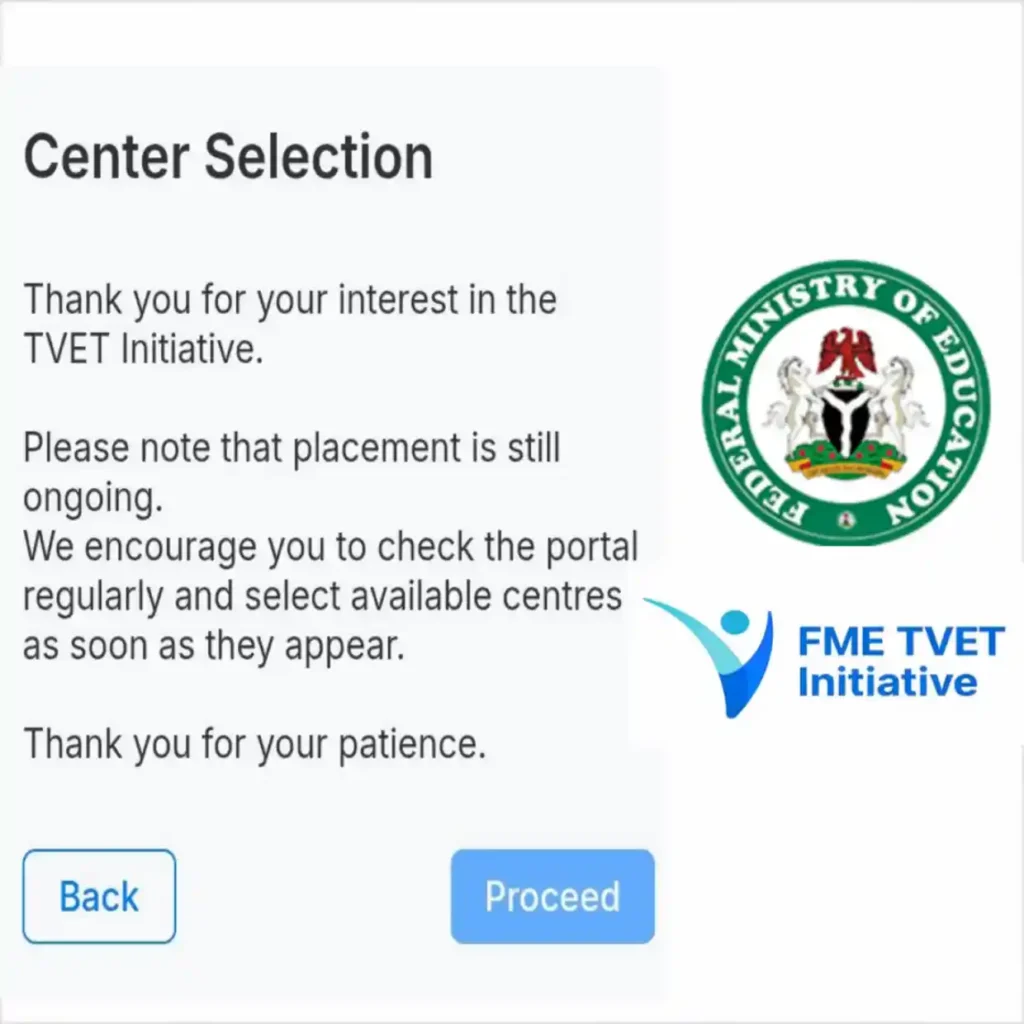 TVET Applicants to Remain Patient as Centre Placement is Still Ongoing