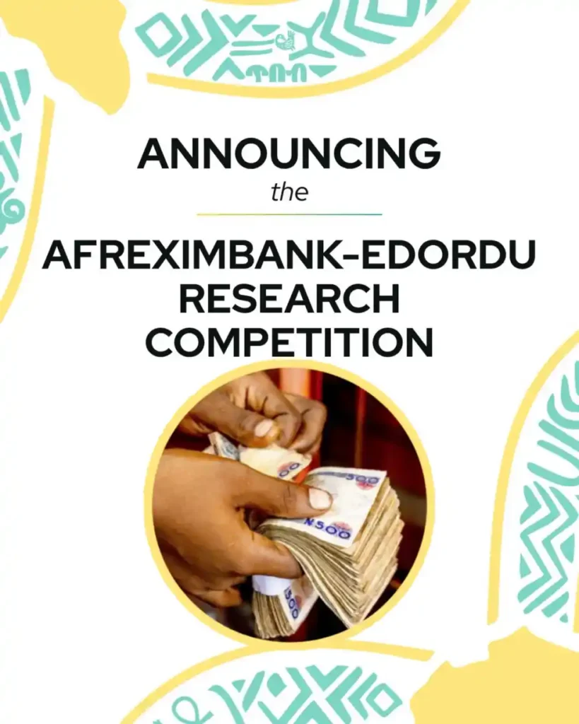 Apply: Afreximbank 2026 Edordu Research Competition for postgraduate students