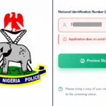 NPF Portal Error: “Application Does Not Exist” After NIN Entry