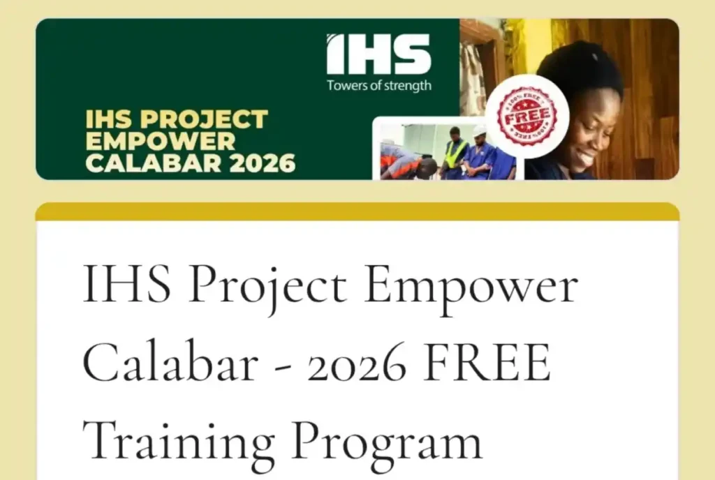 Call for Applications: IHS Project Empower Calabar – 2026 FREE Training Program